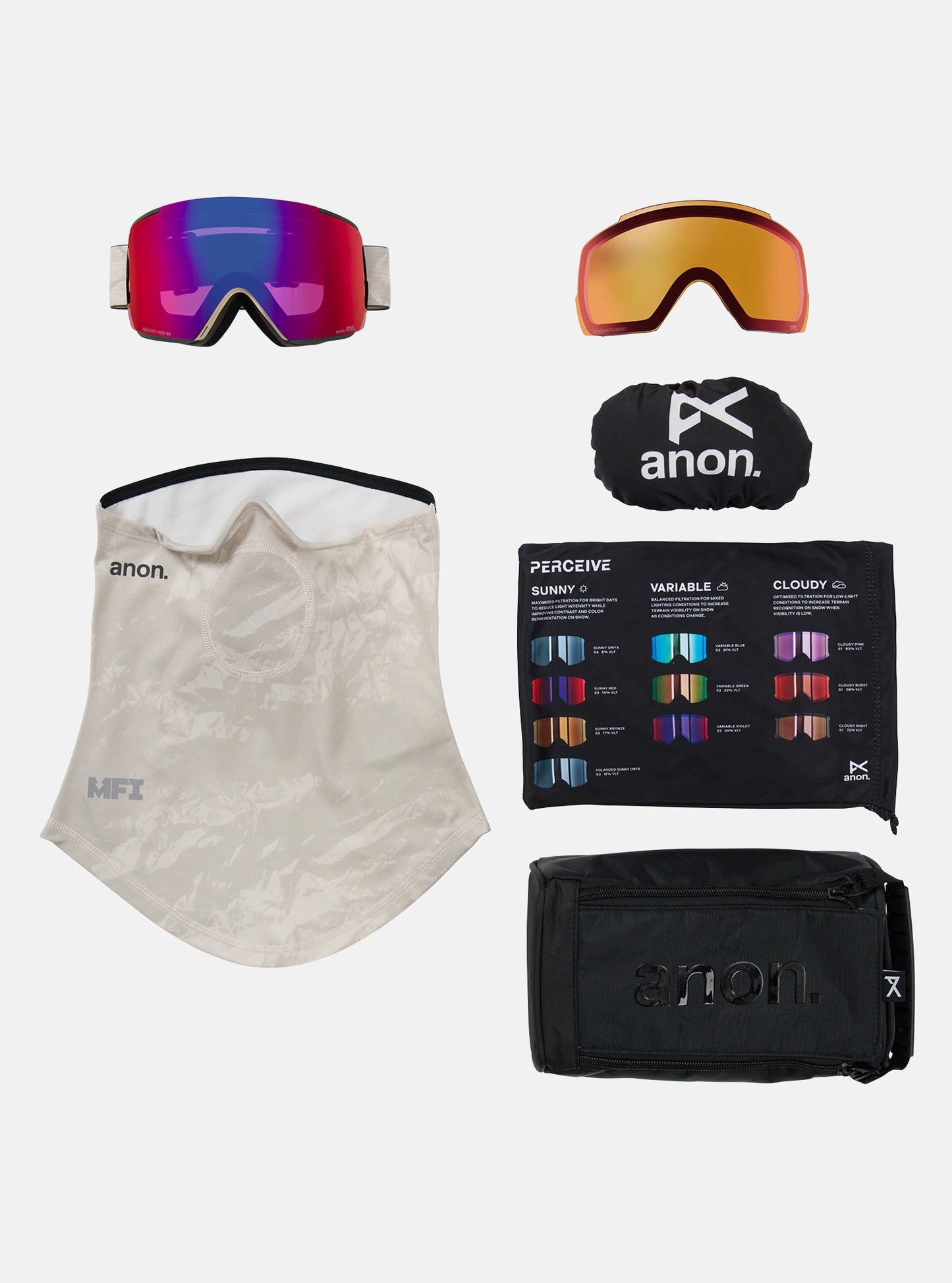 Anon M5S Goggles + Bonus Lens + MFI® Face Mask