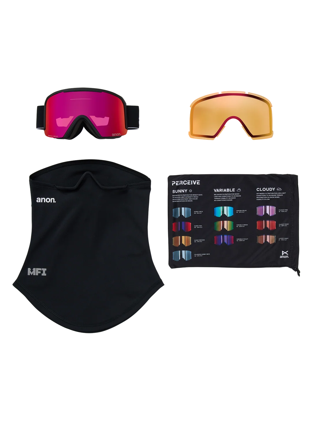 Anon Nesa Goggles + Bonus Lens + MFI® Face Mask