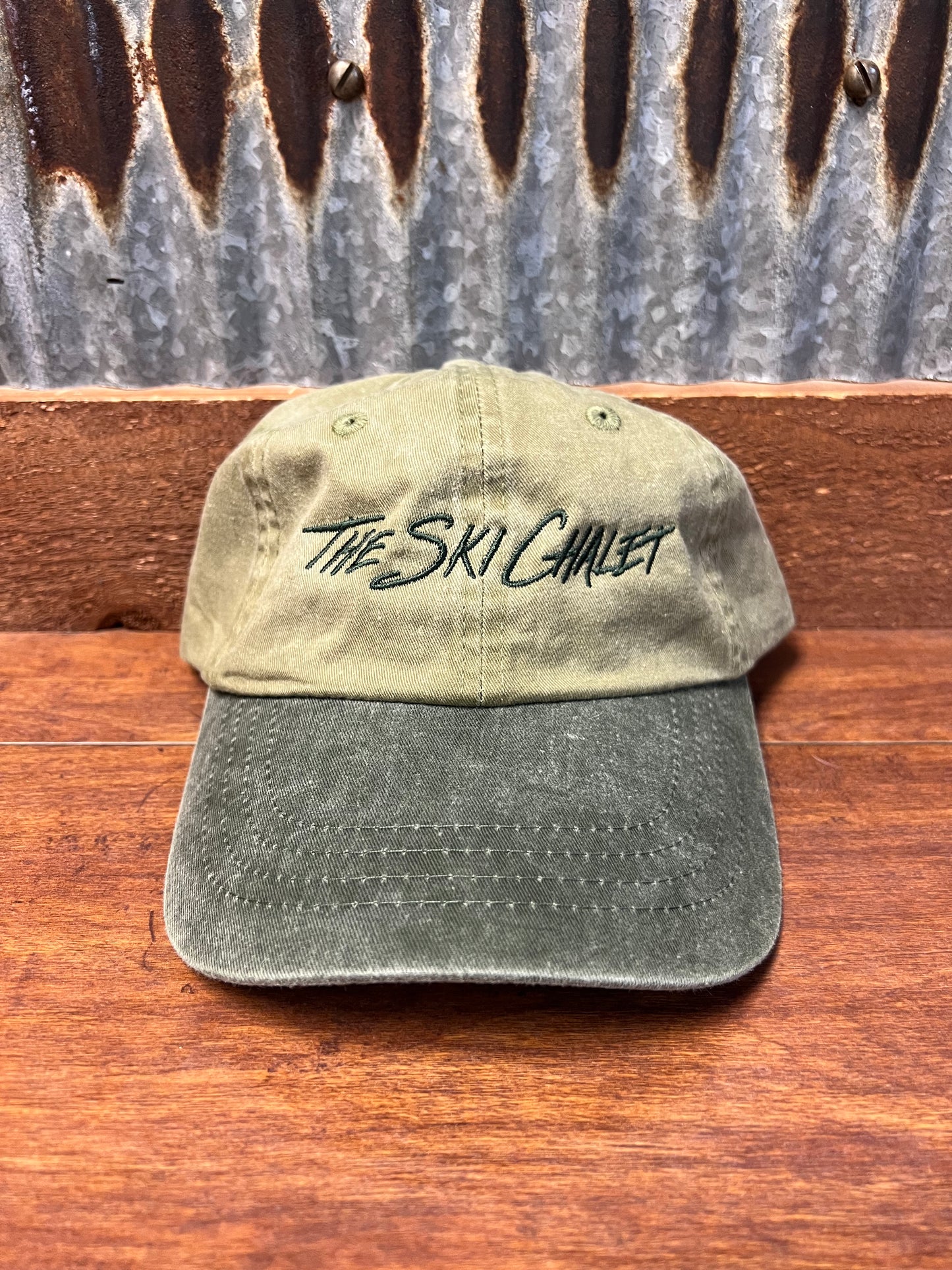 The Ski Chalet Script Dad Hat