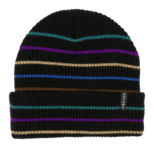 Autumn Headwear Multi Stripe Beanie