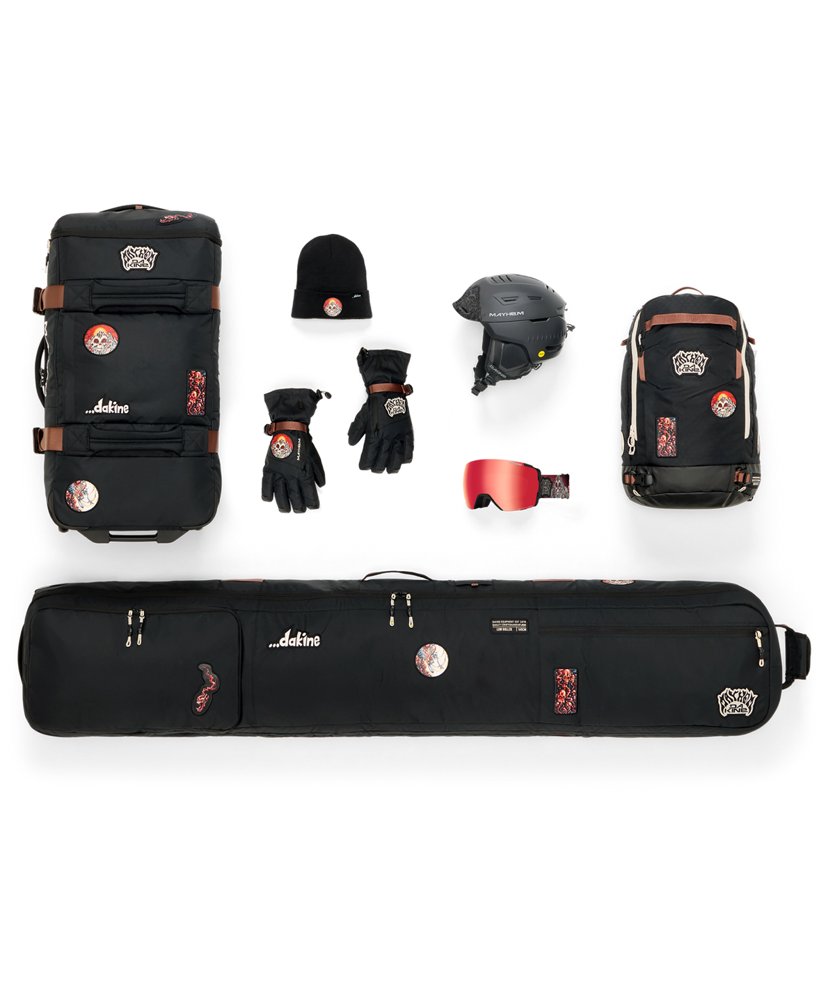 Dakine Mayhem Marron Low Roller Snowboard Bag X Mayhem