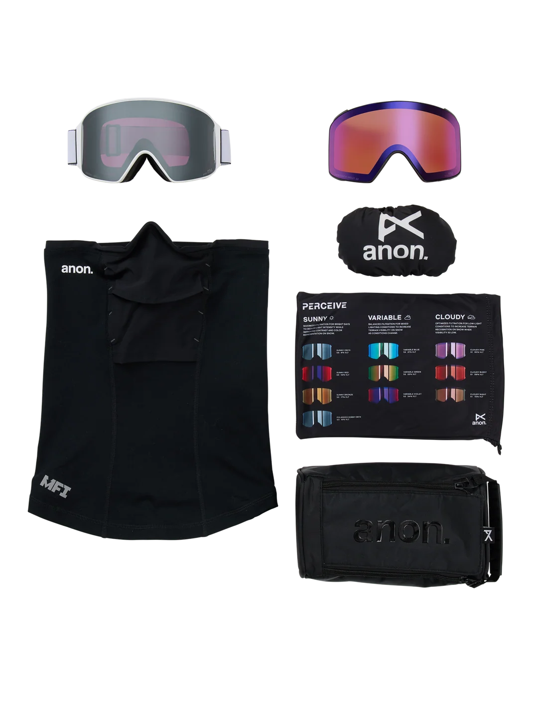 Anon M4 Goggles (Cylindrical) + Bonus Lens + MFI® Face Mask