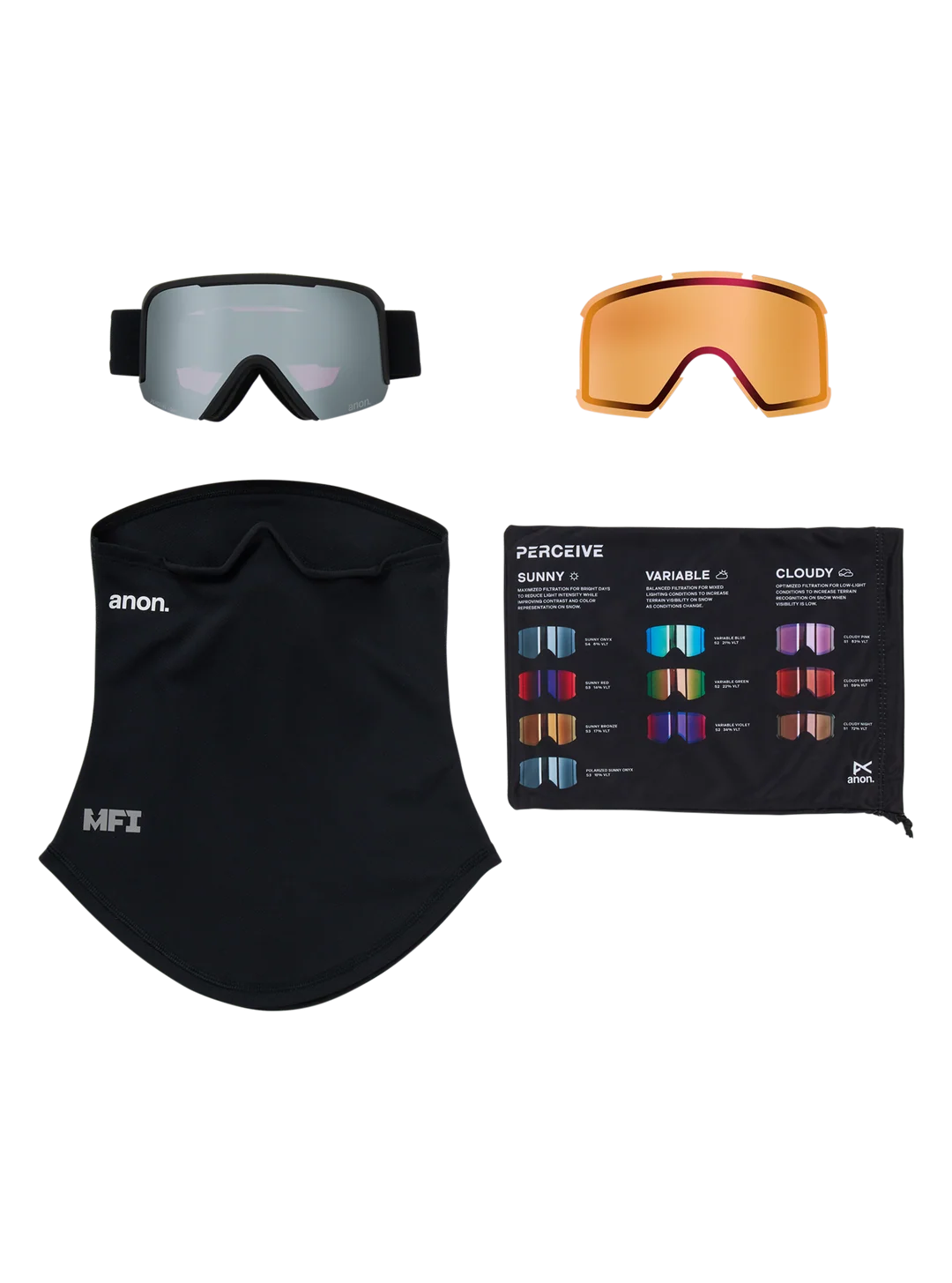 Anon Nesa Goggles + Bonus Lens + MFI® Face Mask