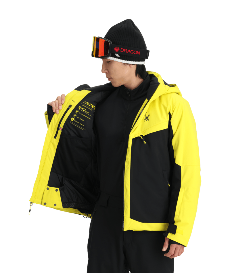 Spyder Men's Empire Full Zip Fleece Jacket | Mock Neck, Two-Tone | Choose Size & Color | Gym & Training