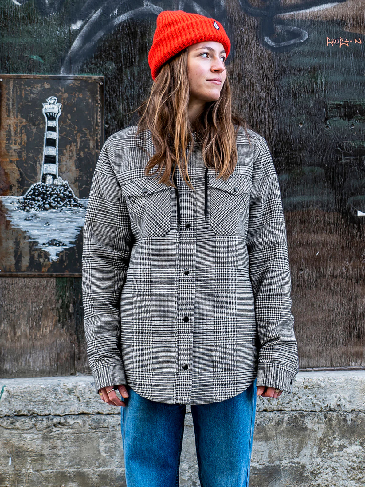 Womens insulated top flannel shirt