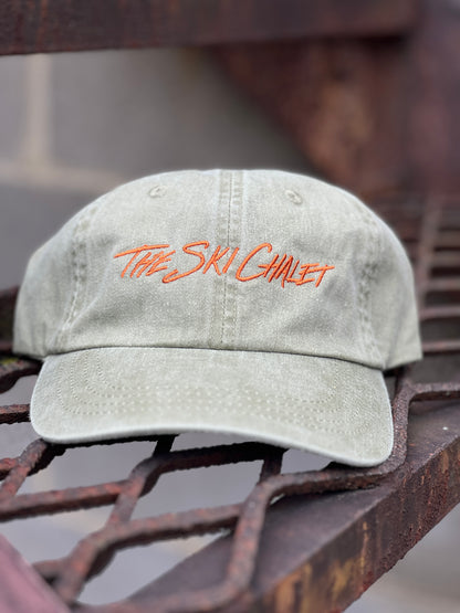 The Ski Chalet Script Dad Hat