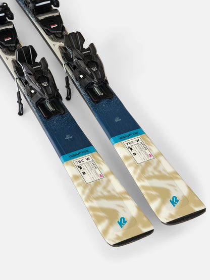 K2 Disruption 76C W Skis + ER3 10 Quikclik Free Bindings 2025 - Women's