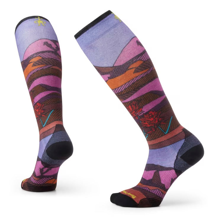 Smartwool Zero Cushion Floral Field Print Over The Calf Sock - Women's