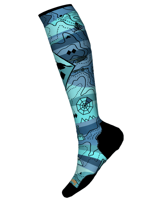 Smartwool Targeted Cushion Topo Treasures Print Over The Calf Socks - Women's