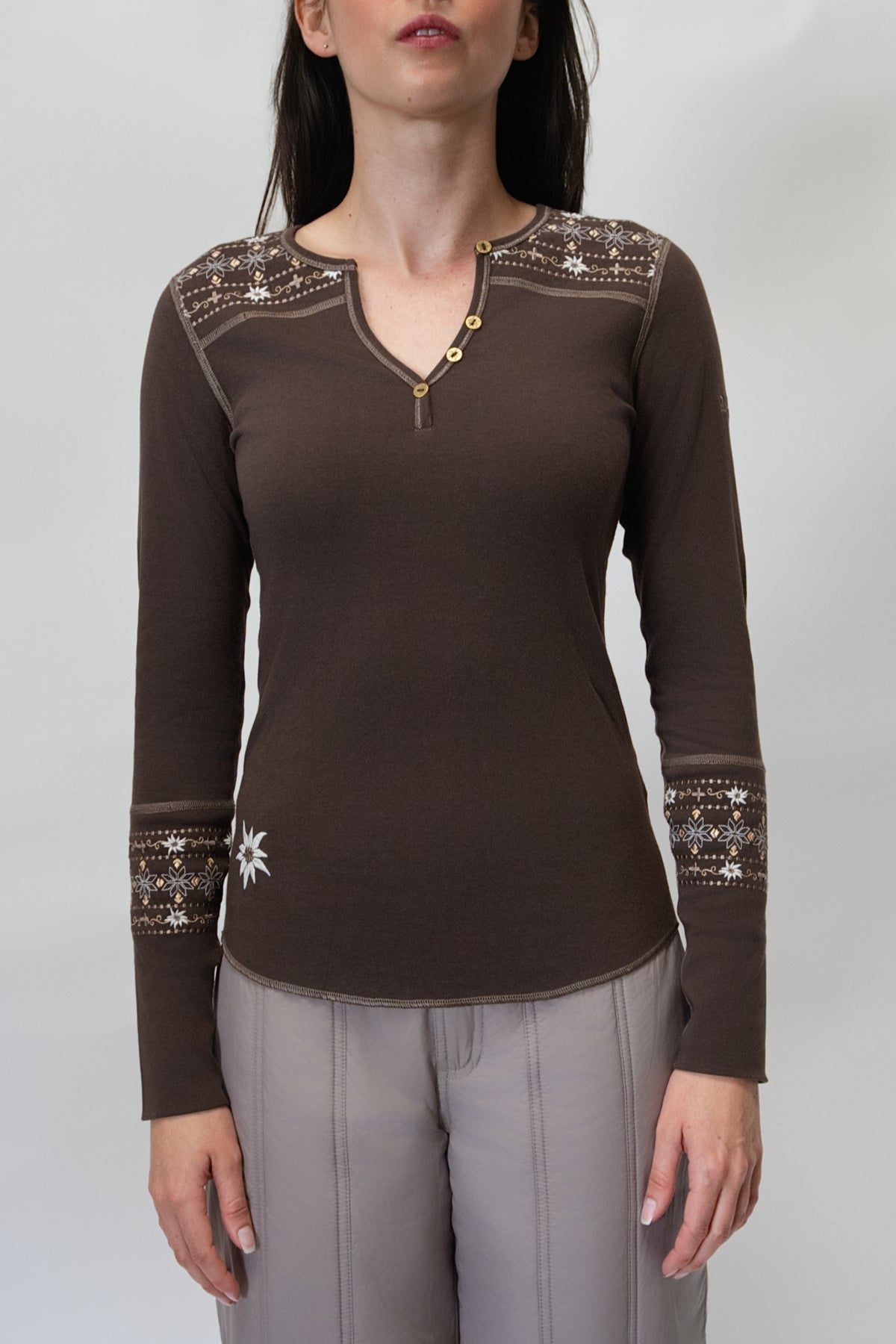 Alp N Rock Vintage Cross Ski Henley - Women's