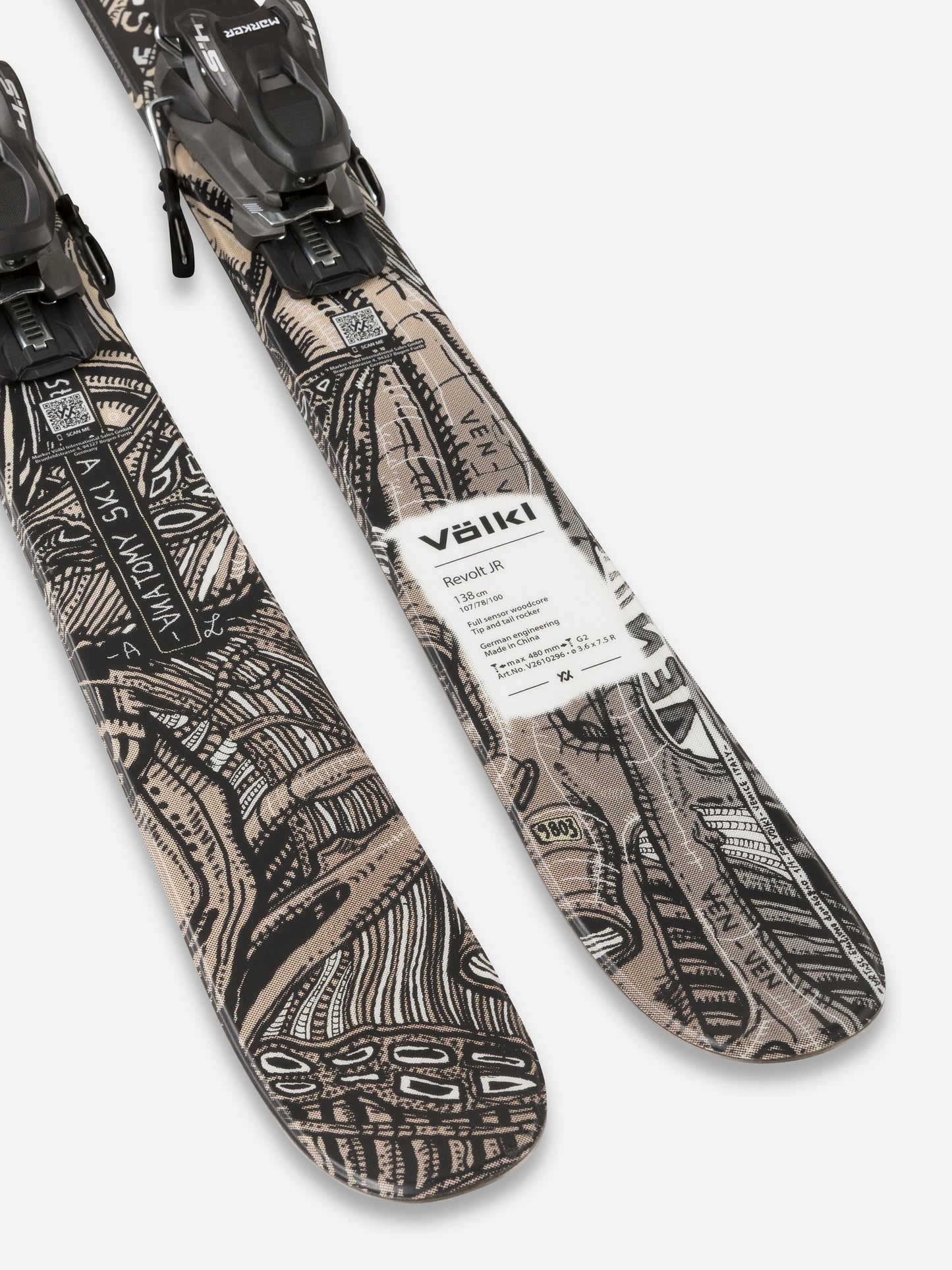 Volkl Revolt Jr Urban Skis + 7.0 VMotion JR Bindings 2027 - Kids'